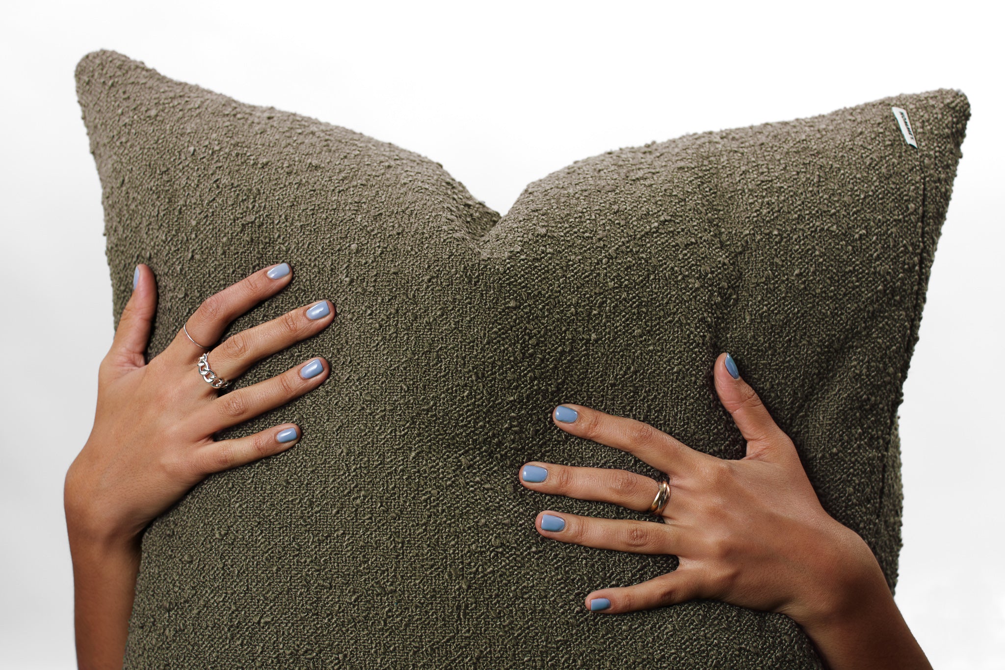 Essential Boucle - Olive Cushion - Image 2