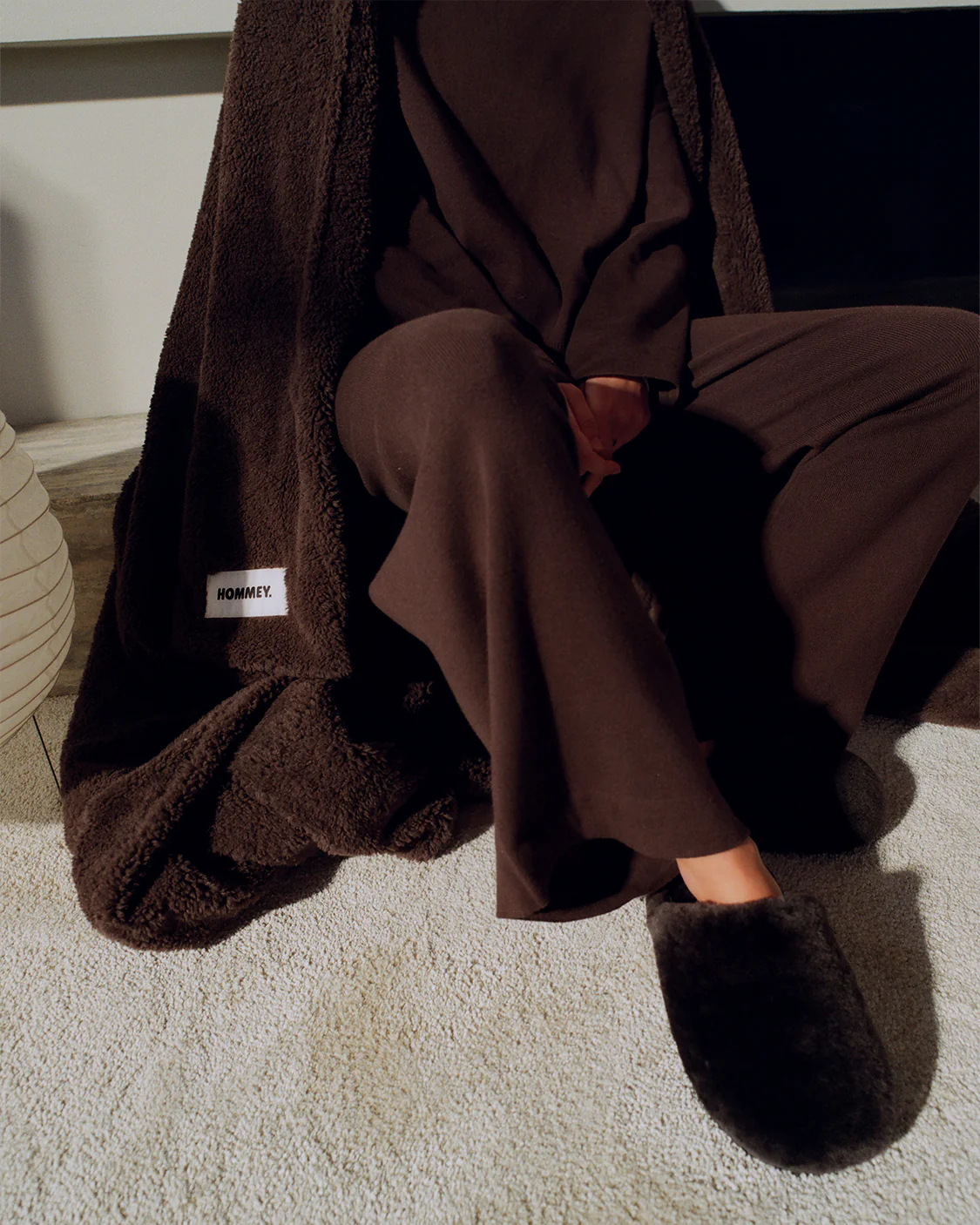Faux Fur Throw Blanket - Chocolate - Image 3