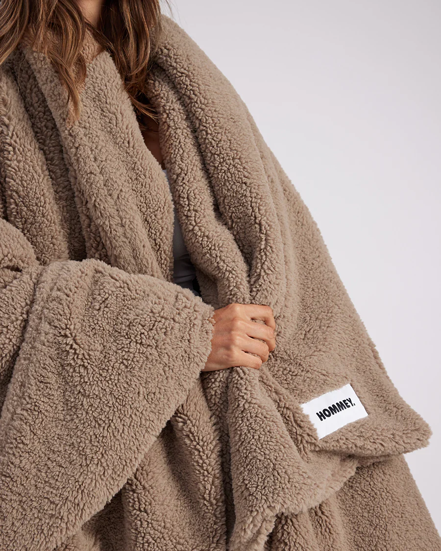 Faux Fur Throw Blanket - Warm Grey - Image 10