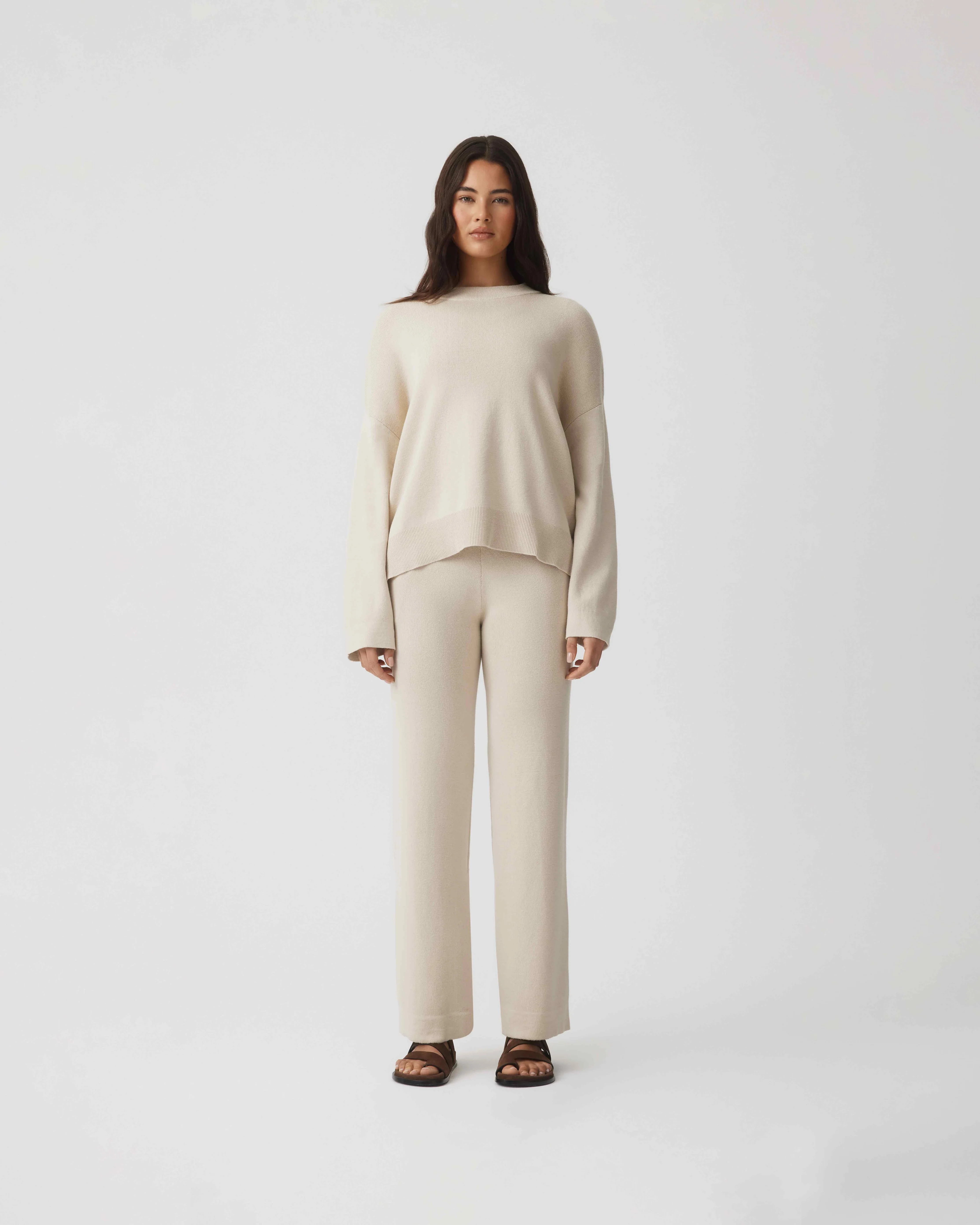 Cotton Cashmere Pant - Cloud - Image 2