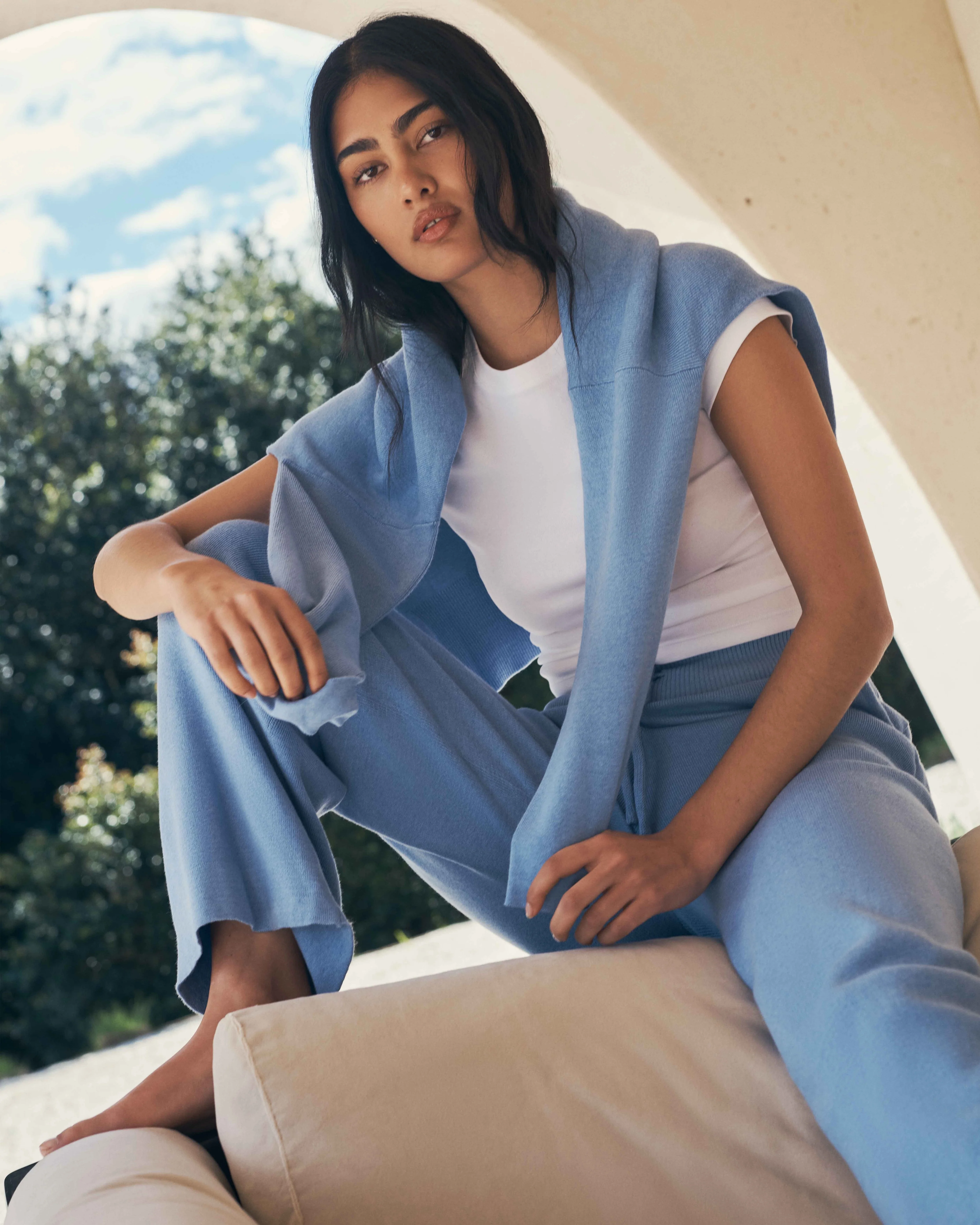 Cotton Cashmere Sweater - Frost - Image 9
