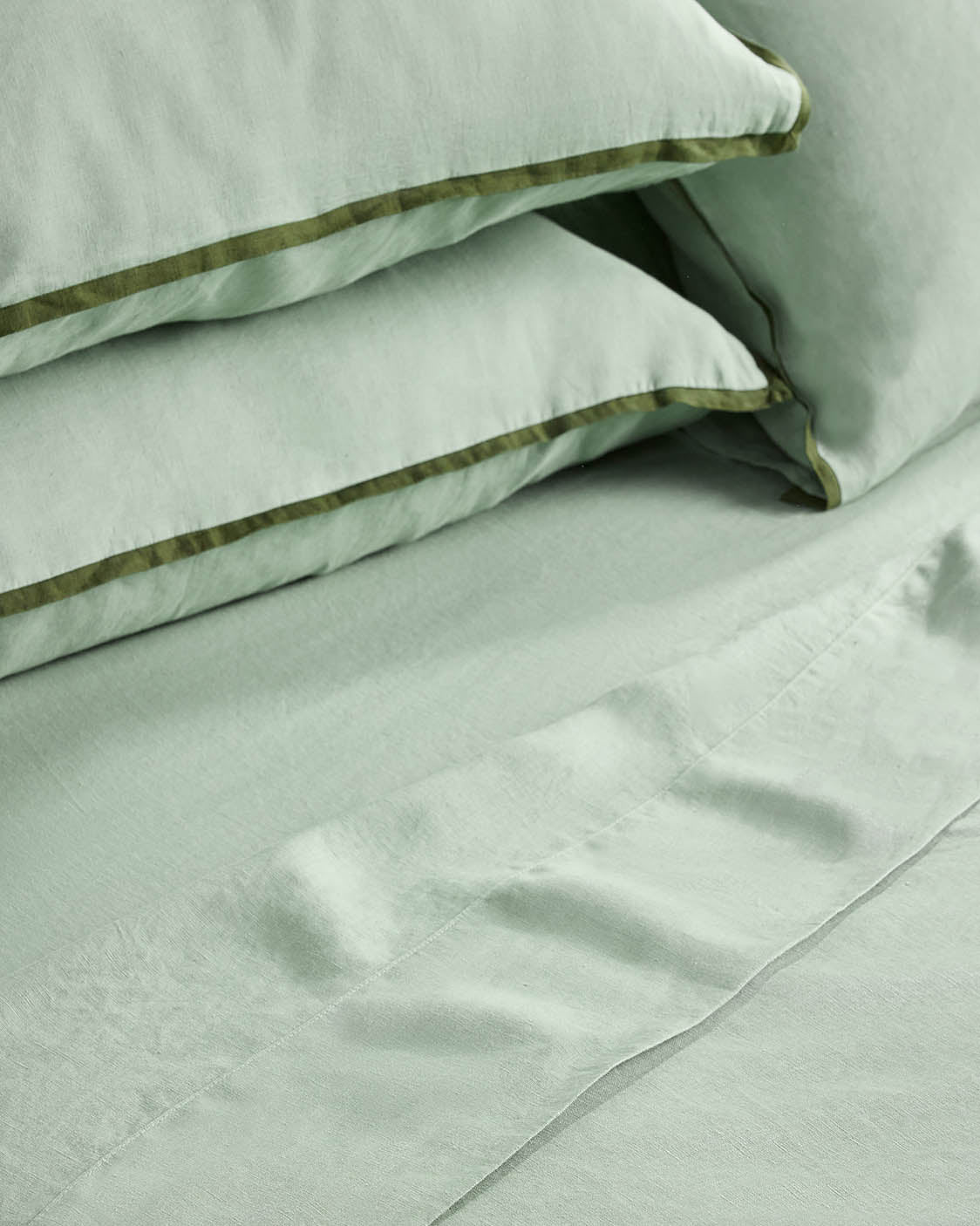 Linen Flat Sheet - Spearmint - Image 3