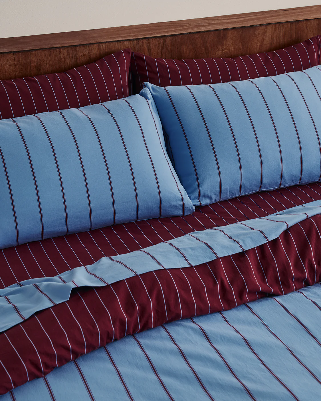 Quilt Cover - Oxford/Plum - Image 4